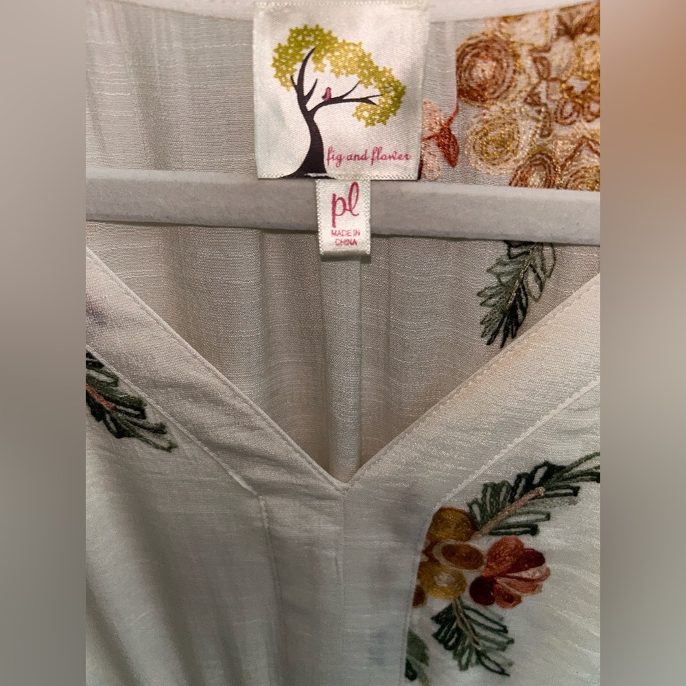 🌷🌷Anthropologie White Embroidered Floral Dress🌷🌷 - Picture 8 of 9